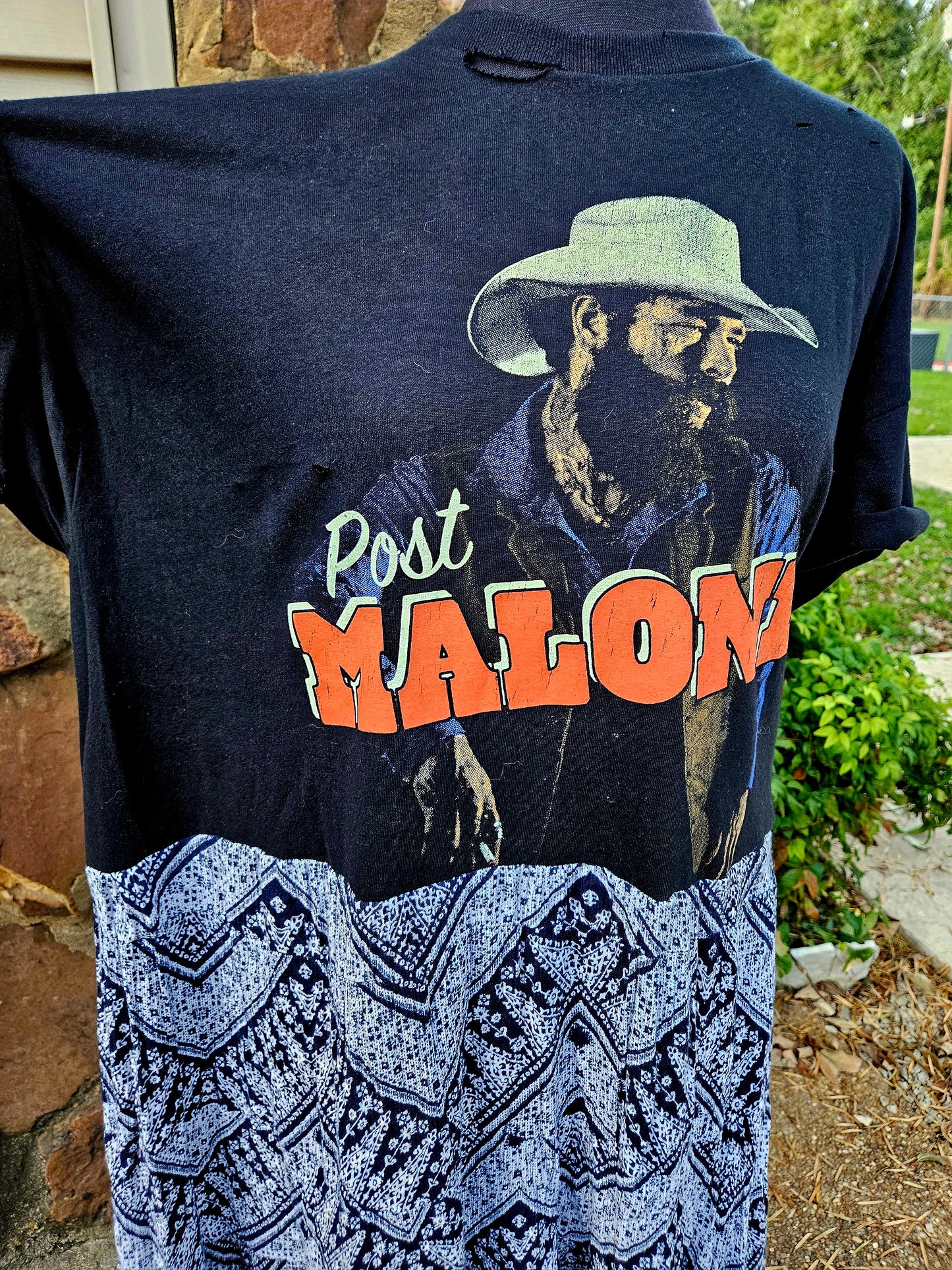 Upcycled Post Malone Maxi Dress – One of a Kind fits xl-3x