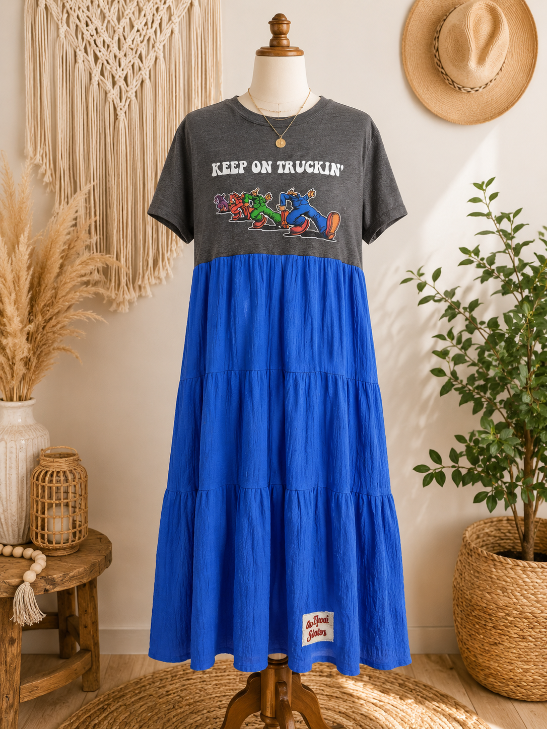 ✨ Keep On Truckin’ Upcycled Tee Dress ✨ Size Medium to Xl