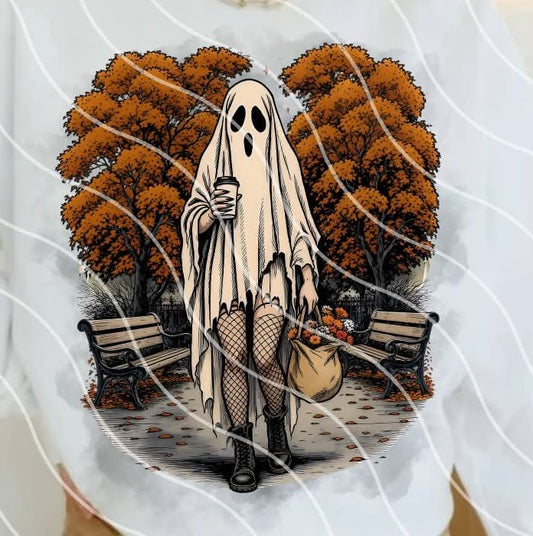 Fall Ghost Ghoul- Leave tee/crew color preference at checkout